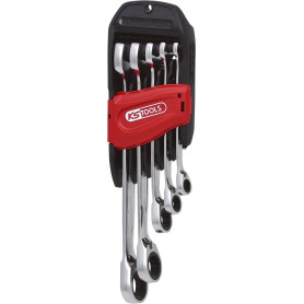 Jeu de clés mixtes à cliquet réversibles KS Tools 8-19 mm - 5 pièces
