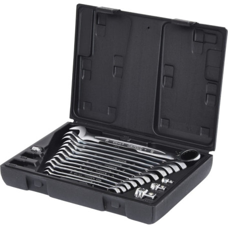 Coffret clé mixte à cliquet réversible KS TOOLS 16 pièces 8-19 mm