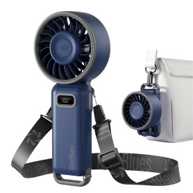 Diveblues Mini Ventilateur Portable Turbo,100 Vitesses à Flux d’Air Puissant 7,4 m/s, Petit Ventilateur de Poche Pliable 4-en-1 