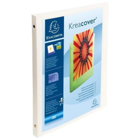 Lot de 5 Classeurs Personnalisables A4 Exacompta en Polypropylène Blanc
