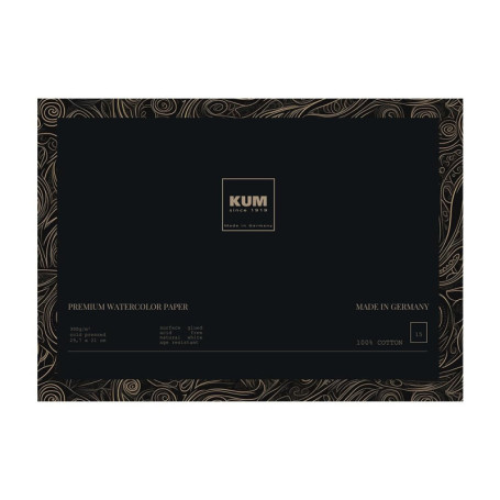 Papier Aquarelle Premium KUM 300 g/m² - 15 Feuilles 100% Coton