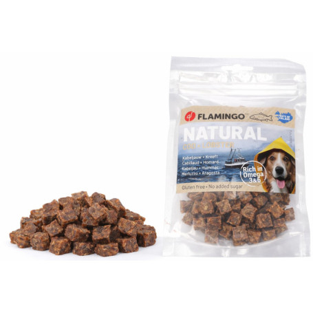 Friandises Naturelles pour Chien - Morceaux de Cabillaud et Homard 75g