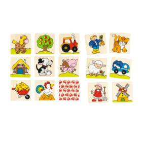 Jeu Mémo Ferme en Bois Goki - Éducatif et Amusant