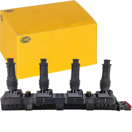 Bobine d'Allumage HELLA 5Da 358 000-201 - 12V avec Cosse de Bougie