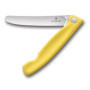 Couteau de Pique-Nique Pliable Victorinox Swiss Classic - Lame Crantée Jaune