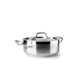 Casserole en Acier Inoxydable 18/10 avec Couvercle - 20 cm