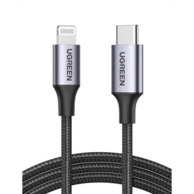 UGREEN Câble USB-C vers Lightning MFi Tressé 1m pour iPhone