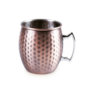 Mug Moscow Mule en Acier Inoxydable avec Revêtement Cuivre Mat - 550 ml