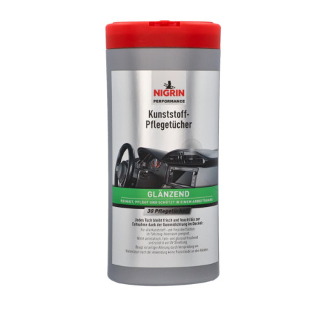 Nigrin Lot de 30 Chiffons Brillants pour Plastique - Nettoyage et Entretien Intérieur