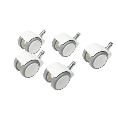 Lot de 5 Roulettes Topstar pour Chaises de Bureau sur Sol Dur - 50 mm