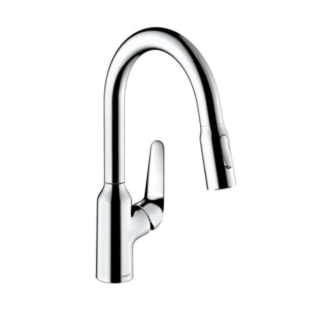 Mitigeur de cuisine Hansgrohe Focus M42 avec douchette extractible 2 jets - Chromé
