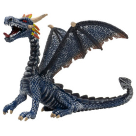 Figurine Dragon Gris Assis Peinte à la Main - Bullyland