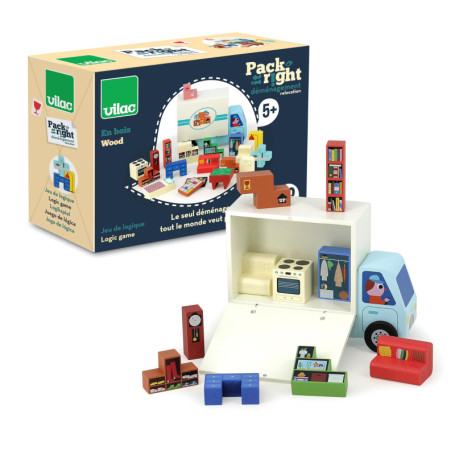 VILAC Pack It Right Déménagement - Jeu d'Éveil en Bois pour Enfants