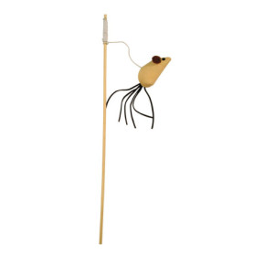 Canne à Pêche Souris Multicolore pour Chien - Kerbl 40 cm