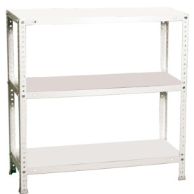 Étagère Métallique Simon Rack à 3 Niveaux - Capacité 75 kg - Blanc