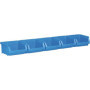 Lot de 5 Boîtes de Rangement Empilables en Plastique Bleu - Simon Rack