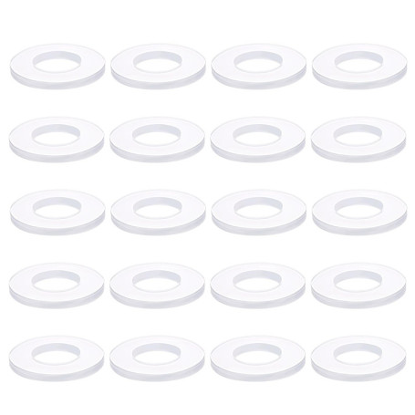 Rondelles Plates en Caoutchouc Transparent M10 - 30 Pièces pour Fixation Mécanique