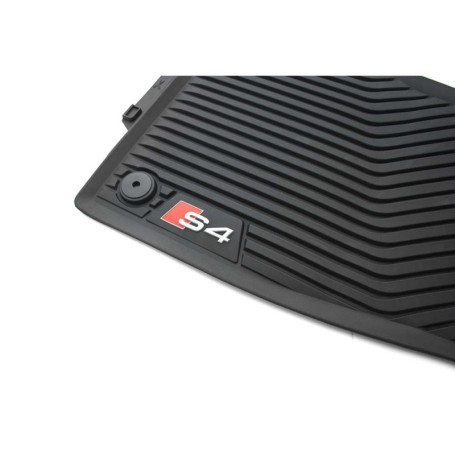 Tapis de Sol Audi S4 B9 8W - Caoutchouc Noir Toutes Saisons, 2 Pièces