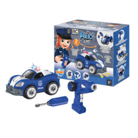 Voiture de Police RC Buki à assembler avec visseuse