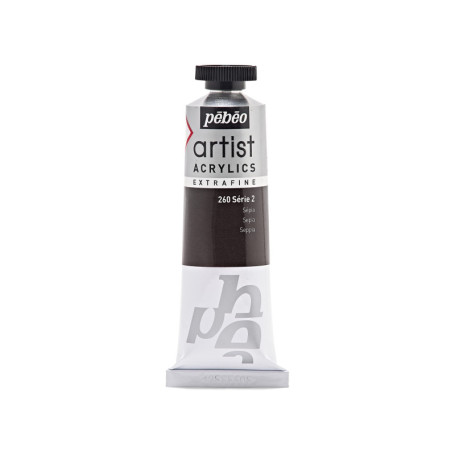 Peinture Acrylique Extra Fine Sépia 37 ml - Pébéo Beaux-Arts