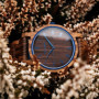 Montre en Bois Brun Automatique Holzkern pour Homme et Femme