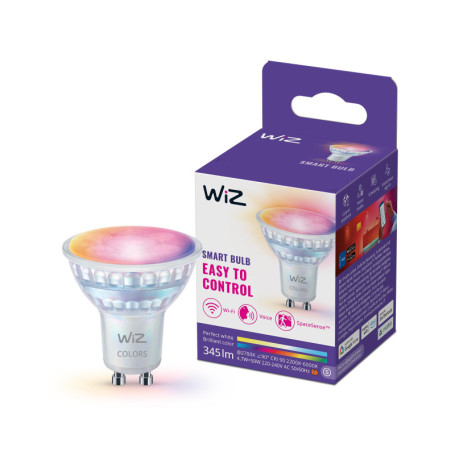 Ampoule WiZ GU10 LED Connectée Multicolore en Verre - Équivalent 50W