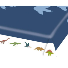 Nappe en Papier Grands Dinosaures Bleue 115 x 175 cm - Amscan