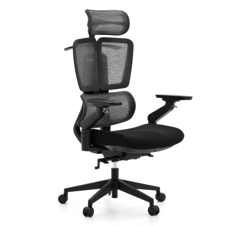 Chaise de Bureau Ergonomique hjh Office Ergo U2 Flex3 avec Dossier en Maille et Support Lombaire Réglable