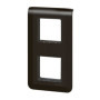 Plaque Murale Legrand Mosaic pour 2 Modules - Noir Mat