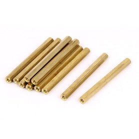 Entretoises Hexagonales en Laiton M3 x 50mm - 10 Pièces