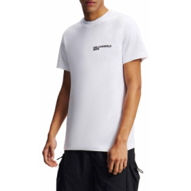 T-Shirt Slim Homme Karl Lagerfeld Jeans avec Logo Essentiel - Blanc