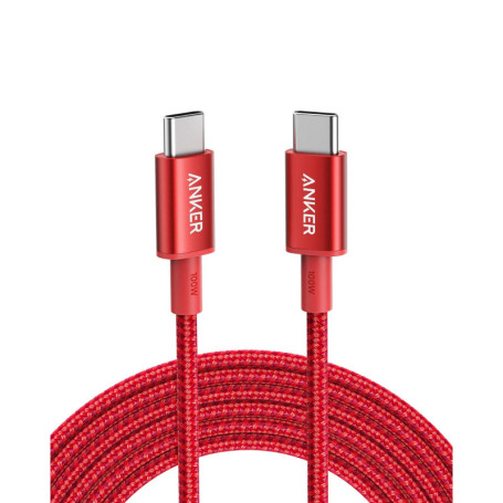Câble USB C Anker 100W Charge Rapide 3m - Rouge