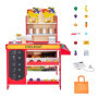 VEVOR Supermarché Enfant avec Accessoires - Jeu d'Épicerie en MDF