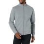 Sweat-shirt à Col Montant Zippé en Molleton pour Homme - Gris Clair Chiné