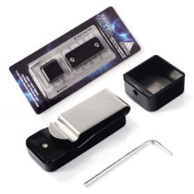 Porte Craie Magnétique pour Queue de Billard CUESOUL avec Clip de Ceinture - Noir