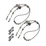 Chaîne de Lunettes Perlée Antidérapante Hicarer - 2 Pièces en Noir
