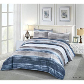 Housse de couette en microfibre brossée COTTON ARTean 280x240 cm avec 2 taies d'oreiller