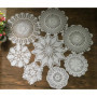 MINDPLUS Lot de 8 Napperons en Crochet Blanc Vintage pour Mariage et Tea Party