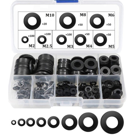 Assortiment de Rondelles en Nylon pour Vis - 520 Pièces