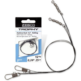 Bas de Ligne Trophy en Acier Zebco - Prêt à Pêcher pour Brochet