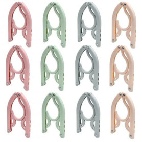 Lot de 12 Cintres Pliables Antidérapants - Idéal pour Voyage et Maison