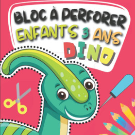 Livre de Coloriage et Poinçonnage Dinosaures pour Enfants dès 3 Ans