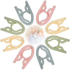 Lot de 8 cintres pliables antidérapants - Pratiques et peu encombrants