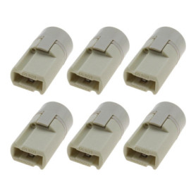 Lot de 6 Supports de Lampe G9 en Céramique avec Couvercle Arrière