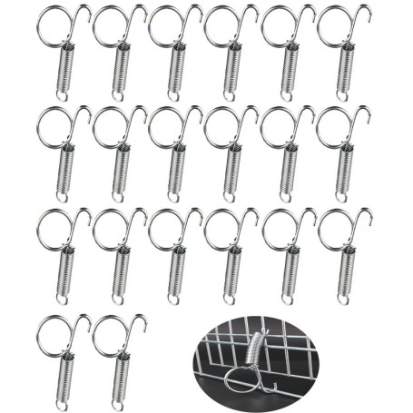 Crochets à Ressort pour Cage - 20 PCS de Verrouillage pour Animaux