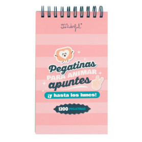 Bloc d'Autocollants Mr. Wonderful - 1000 Autocollants Multicolores avec Relief et Hologrammes