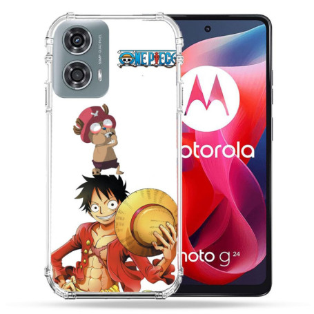 Coque Renforcée Multicolore pour Motorola G24 4G - One Piece Chopper