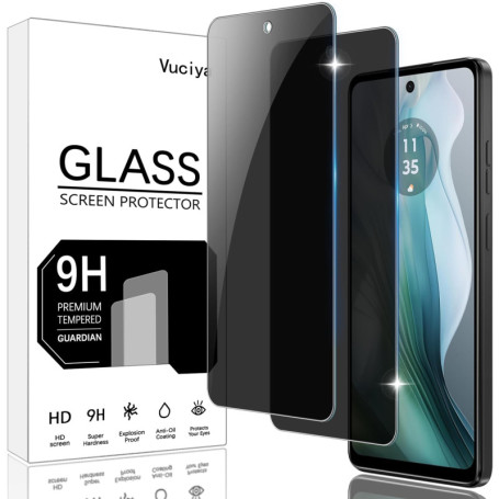 Vuciya Lot de 2 Protections Écran Anti-Espion pour Motorola Moto E14 et G04