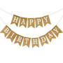 Banderole Joyeux Anniversaire en Jute Beige - Décoration Festive