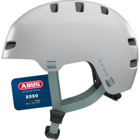 Casque de vélo ABUS XOXO - Design urbain pour skateboard et trottinette - Taille L, gris